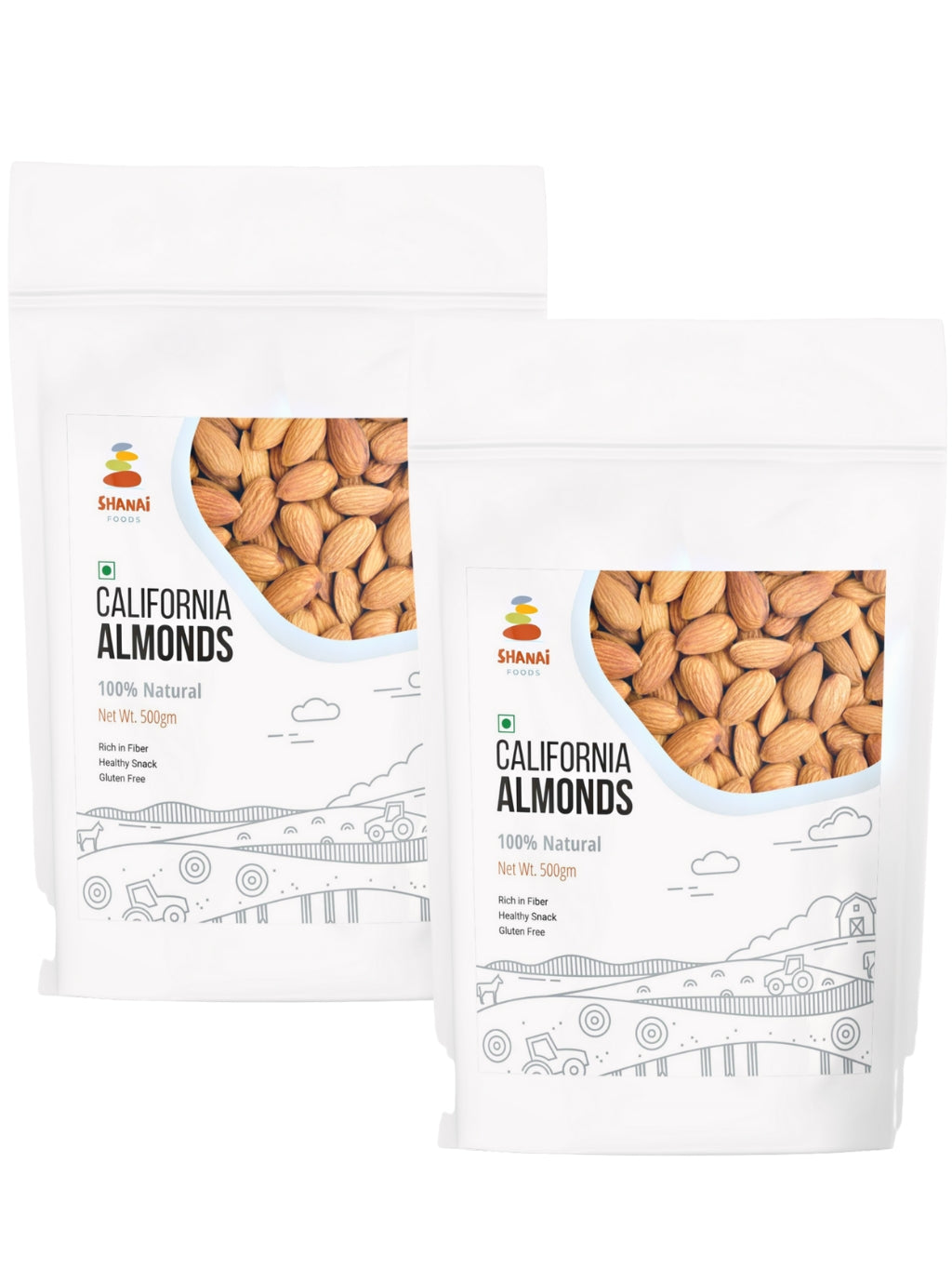 Premium California Almonds (Badam) (Pack of 2)